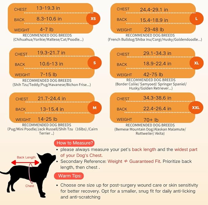 Dog Surgery Recovery Suit, E-Collar & Cone Alternative, Surgical Onesie for Dogs Female Male After Spayed Neutered, Soft Body Suits Post Spay Neuter, Pet Anti Licking Abdominal Wounds Onesies, M
