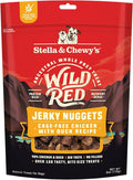 Stella & Chewy's Wild Red Jerky Nuggets - 90% Protein-Rich Chicken & Duck Dog Treats - Grain-Free Training Rewards for All Breeds - Made in USA - 6 oz Bag