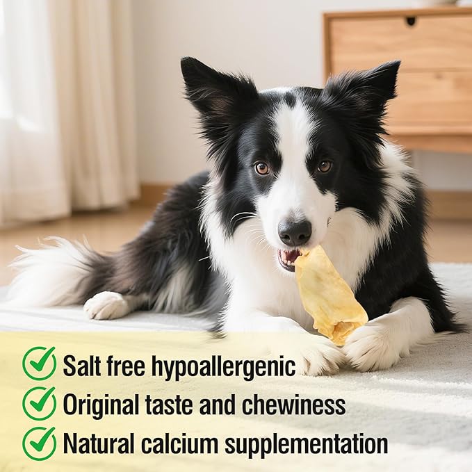 100% Natural Real Cow Ears for Dogs - Single Ingredient Dental Chew, Long-Lasting Treats for All Breeds (Small/Medium/Large) | High Protein, Easily Digestible (4 OZ)