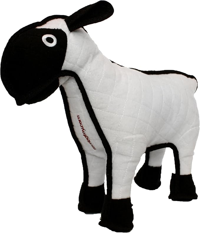 TUFFY - World's Tuffest Soft Dog Toy -Barnyard- Multiple Layers. Made Durable, Strong & Tough. Interactive Play (Tug, Toss & Fetch). Machine Washable & Floats. (Sheep, Large)