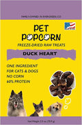 Freeze-Dried Raw Treats - Duck Heart - 2.5oz Bag, Dog & Cat Snacks, Single Ingredient, Natural, Pet Food Topper, Protein‑Packed Meat