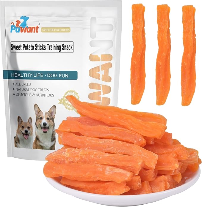 Soft Dog Treats Chicken Sweet Potato Sticks Puppy Easy to Digest Training Snacks Sweet Potato Sticks 1lb/454g