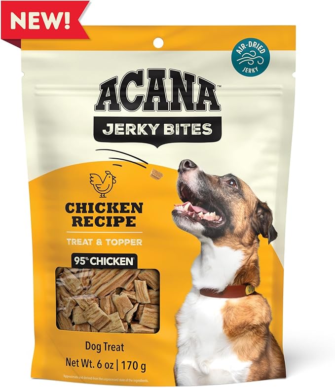 ACANA Jerky Bites Dog Treats Poultry Recipe, 6oz Bag