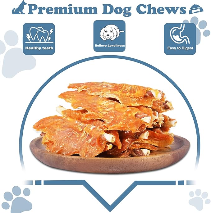 Chicken Jerky with Twist Rawhide Sticks for Dogs, 32 oz - High Protein Real Chicken Breast Dog Chews - Long Lasting Dental Care Treats for Puppies, Small and Medium Breeds, 4-4.5 Inch