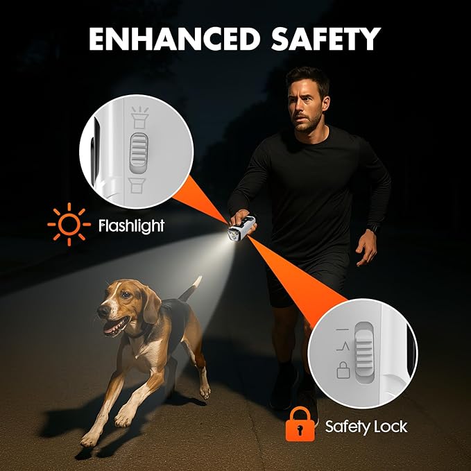 Dog Bark Deterrent Device, 3X Ultrasonic Anti Barking, 6 Training Modes 23 FT Range Barks No More Indoors Outdoors Behavior Correct Safe & Humane Rechargeable Compact Bark Control for Dogs