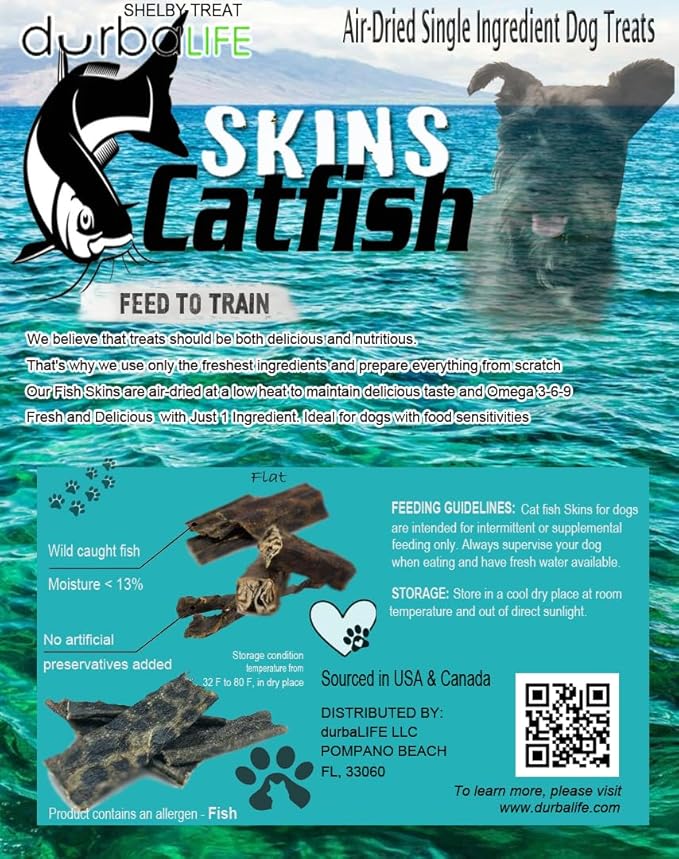 Dental Skin Twists Catfish Crunchy Dog Treats. High-Protein, Single-Ingredient Snacks, Rich in Omega-3, Low-fat Alternative for Dogs & Puppies with Sensitivities (3.1 oz (1-Pack), Catfish Skin)