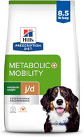 Hill's Prescription Diet Metabolic + Mobility, Weight + Joint Care Dry Dog Food, Chicken, 8.5 lb. Bag