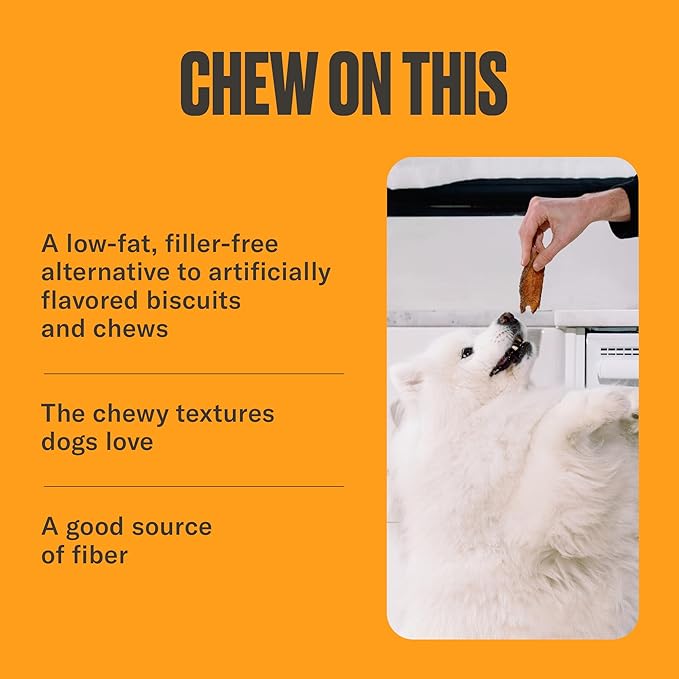Sweet Potato Chew Treats - Single Ingredient Dog Snacks for Training, Rewards & Mealtime Toppers – No Fillers, Preservatives or Added Ingredients - Prepared in The USA for Dogs