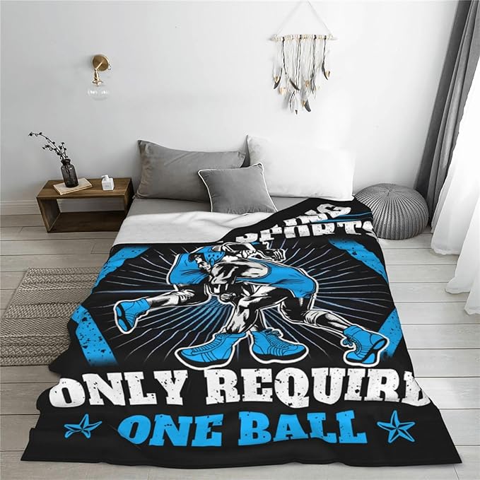 banonaty Wrestling Gifts, Wrestling Throw Blanket, Stuff for Men Women Boys Girls Lover Adult Cozy Fleece Flannel Bedding Decor Plush for Couch Sofa Bed 40"X50"