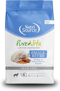 NutriSource Pure Vita Limited Ingredient Grain Free Dry Dog Food, Small Bites, Turkey and Sweet Potato, 12LB
