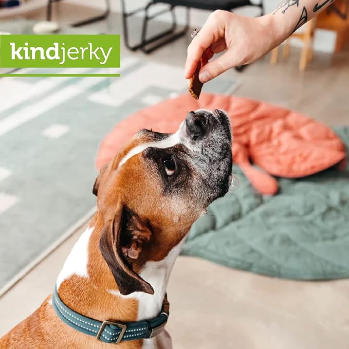 V-dog Kind Jerky - 100% Vegan Jerky Dog Treats - Plant Based Protein and Superfoods - 8 Ounce - All Natural - Made in The USA,(Pack of 2)
