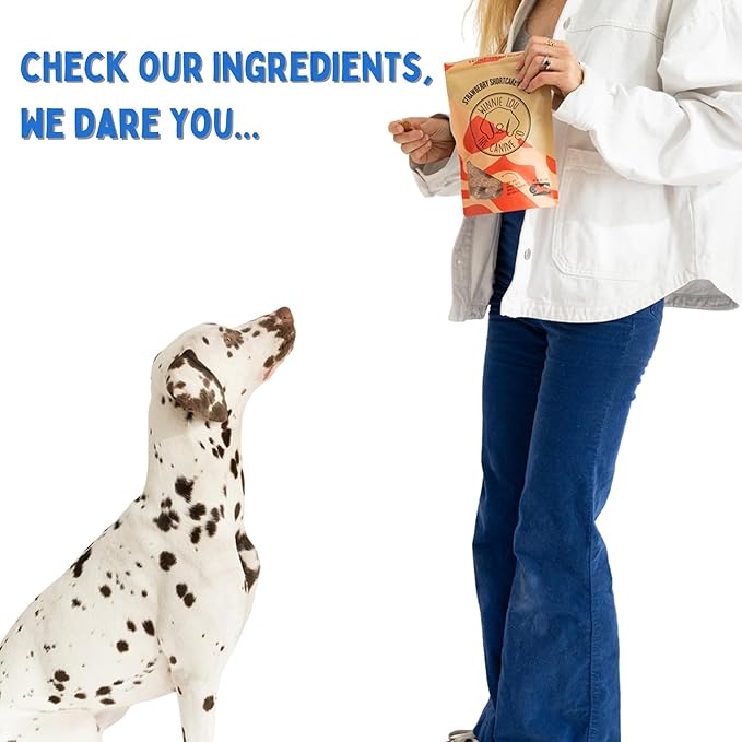 Winnie Lou Organic Dog Treats – Natural Dog Biscuits, USA Made, Organic Ingredients, Clean, Sensative Stomach, All Breed Sizes, High Protein, Hypoallergenic, Strawberry Shortcake Treats (Pack of 2)