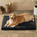 BFPETHOME Outdoor Dog Beds for Large Dogs, Waterproof Dog Bed for Medium, Large, Extra Large Dogs, Orthopedic Pet Bed with Removable Washable Cover, Egg Crate Foam Pet Bed Mat. (36 x 27in, Black)