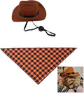 Halloween Costumes for Dogs Cat, Pet Cowboy Costumes Cosplay Hat,Retro Triangle Scarf Dog Hat,Sun Visor Outdoor Hat,Party Hat for Small Medium Dogs