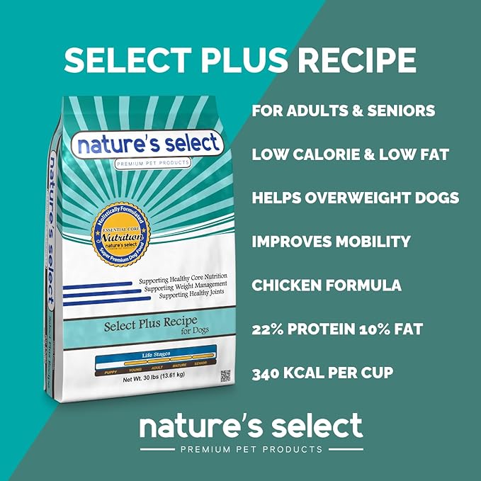 Nature's Select Plus Recipe - Chicken w/Glucosamine (30 LBs) Adult Dry Dog Food