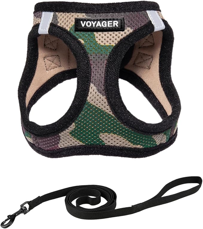 Voyager Step-in Pet Harness - All Weather Mesh, Adjustable Step in Harness for Cats and Dogs by Best Pet Supplies - 307S Army Base, S
