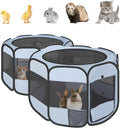 Pet Playpen Pop up Small Pet Cage Enclosure Tent Chick Run Brooder Coop Foldable Kennel for Kitten Ferret Puppy Guinea Pig Rabbit Hamster Chinchillas(No Divider, Unified Space)