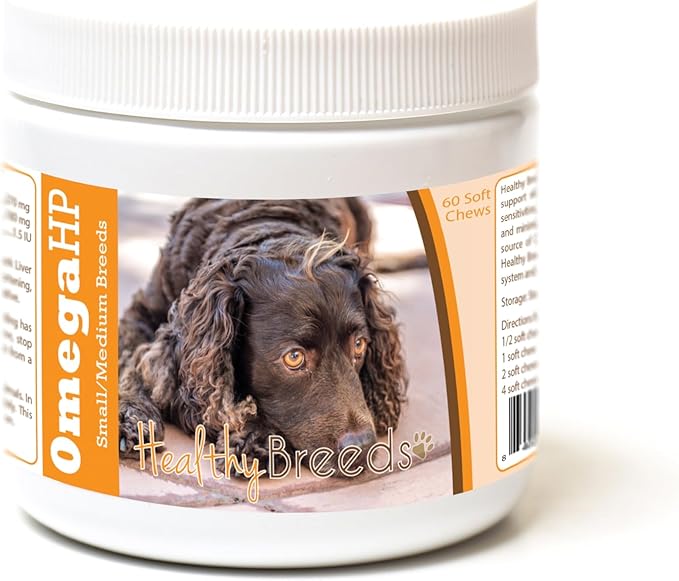 Healthy Breeds American Water Spaniel Omega HP Fatty Acid Skin and Coat Support Soft Chews 60 Count