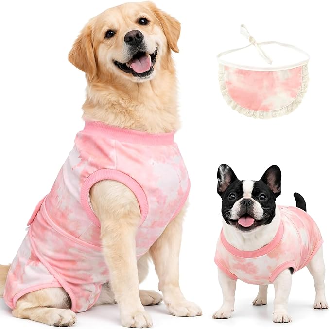 Dog Surgery Recovery Suit, Soft Breathable Onesie for Post Spay & Neuter, Alternative to Cone Collar, Full Bodysuit Clothing for Small Medium Large Dogs, Pet Anti Licking Abdominal Wounds Onesies, XL