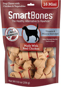 SmartBones Mini Bones with Real Chicken, 16 Count, Rawhide-Free Chews for Dogs