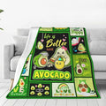 SweetFox Avocado Blanket, Funny Cute Avocado Decor Throw Blanket Gifts for Girls Boys Lovers Super Warm Soft Plush Lightweight Fleece Flannel Winter Bedding Blankets for Kids Adults Women 80"X60"
