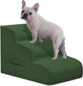 Mesa Lemon Dog Steps for Small Dogs, 3-Step Pet Ramp Stairs for High Beds and Sofa, Non-Slip Pet Stairs for Small Dogs and Cats, Removable and Easy to Clean Cover, Green