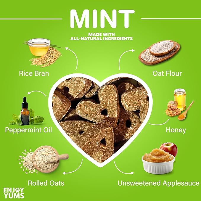 Mint Dog Treats – 1 lb Bag – All-Natural, Low Sugar Dog Biscuits with Peppermint & Honey – Vet-Approved – Made in USA