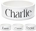 Custom Pet Bowl for Dogs & Cats | Personalized Food & Water Dish with Name | Microwave & Dishwasher Safe Ceramic Feeding Bowl | Gift Idea for Puppy, Kitten & Rabbit Owners | White – Small