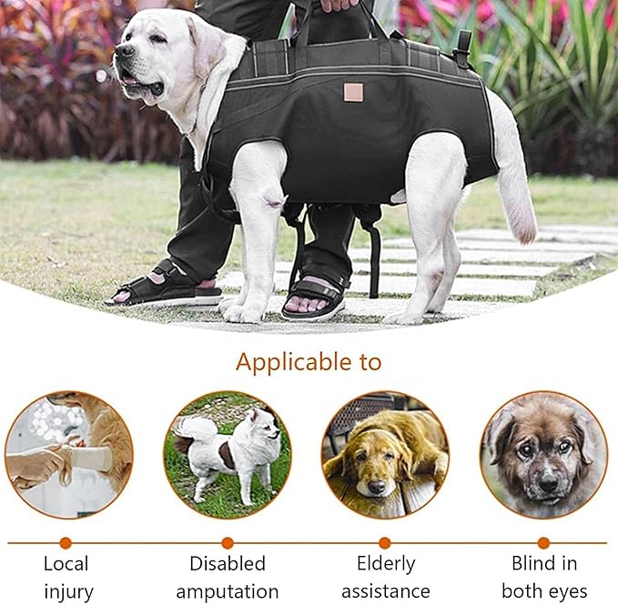 Dog Lifting Harness | Adjustable Carrying Sling | Dog Support Sling | for Large Breed Senior Elderly Rehabilitation Mobility Aid Daily Walk Travel Hiking