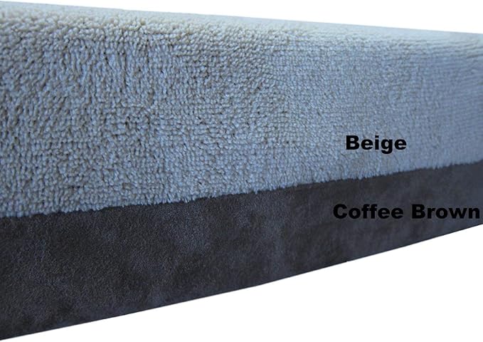41"X27"X4" Beige Color Orthopedic Waterproof Memory Foam Pet Pad Bed for Medium Large Dog Crate Size 42"X28" with 2 External Covers