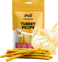 iPaw Turkey Dog Treats, All Natural Human Grade Dog Treat, Suitable for Training chew, Hypoallergenic, Rawhide Alternative, Thin Stick (Pumpkin)