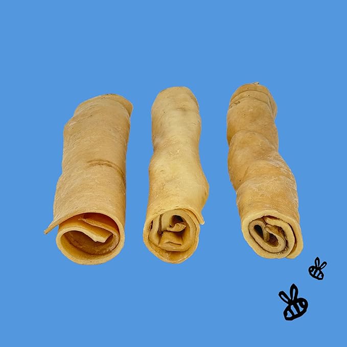 Honey I'm Home Natural Honey Coated 10" Collagen Roll Buffalo Treats, 3 Count
