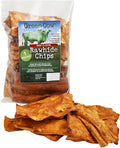 Chips Beef Flavor 1-Pound Bag - Premium Large Dog Rawhide Chews - Ideal for Agressive Chewers Dog Rawhide Treats - Durable Rawhide Bones for Large Dogs