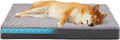 WATANIYA PET Cooling Dog Beds for Large Dogs, Memory Foam Large Sized Dog Bed, Washable Orthopedic Dog Bed for Crate with Joint Relief Memory Foam, Waterproof Liner and Plush Cover(35’’x 22’’)