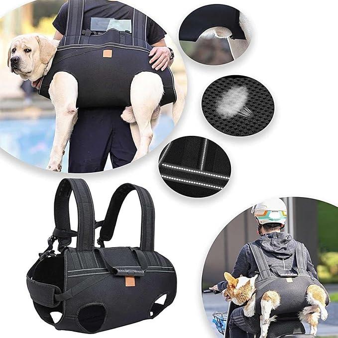 Full Body Dog Harness - Adjustable Breathable Carrying Vest,Dog Support Sling - for Large Breed Senior Elderly Rehabilitation Mobility Aid Daily Walk Travel Hiking