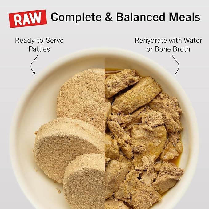 Stella & Chewy's Freeze-Dried Raw Dinner Patties - Absolutely Rabbit Recipe - High Protein Grain-Free Puppy & Dog Food - Perfect for Picky Eaters - 25 oz (Pack of 2)