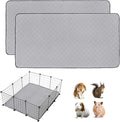 Guinea Pig Cage Liners, 36''X36'' Washable Guinea Pig Pee Pads, Non Slip Reusable Super Absorbent Guinea Pig Training Mat Bedding Fleece for Small Animals Hamster Rabbit Chinchilla Rat, 2Pack