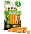 EcoKind Premium Gold Yak Cheese Himalayan Dog Chews, Healthy Dog Treats for All Dog Breeds & Sizes, All Natural, Long Lasting Dog Chew for Aggressive Chewers, High Protein Treat, Medium - 3 Chews