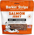 Barkin Burger Strips Made of Only Salmon Grain-Free Dog Treats 12 oz Pouch Premium One-Ingredient, All-Natural, Low-Fat, Lean Protein Jerky Treats for Dogs and Breeds