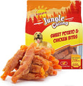 Jungle Calling 21.2 oz Dog Treats for Medium/Large Breeds Rewards - Chicken Wrapped Sweet Potato, Grain Free, Rawhide Free, Easy to Digest Treat Chews & Training Treats