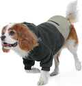 Nanaki Dog Hoodies for Medium Size Dogs with Pocket- Long Sleeves Adjustable Zip Collar-Soft Fleece Sweater Sweatshirt for French Bulldog, West Highland, Warm Pet Coat Jacket Machine Washable Grey, M
