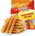 Jungle Calling 35-Count Rawhide Free Dog Treats, 4.5-Inch Chicken Wrapped Cod Sticks for Dogs, Easily Digestible Long Lasting Dog Chews, Soft & Chewy Dog Treats for Training Small Medium Dogs, 1.32 lb