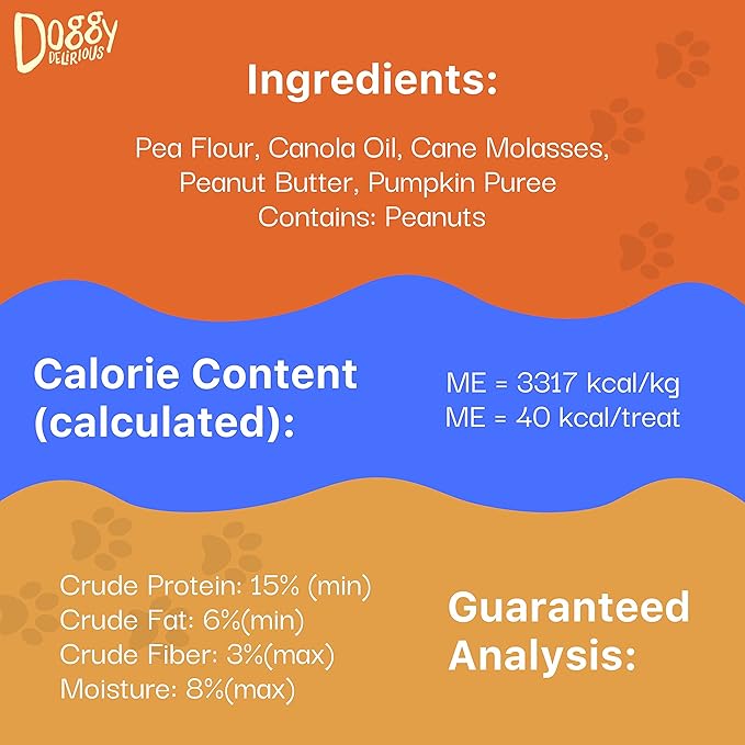 Doggy Delirious Crunchy Dog Treats – All Breeds & Sizes – Natural Puppy Snack – 100% Human-Grade – Grain-Free Peanut Butter Bones – 16 Oz, 1 lb Pack (1)