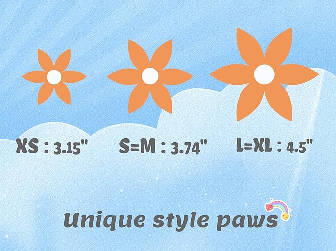 Uniqe Style Paws Christmas Grid Dog Collar, Female or Male Adjustable Puppy Collar with Flower, Durable Floral Pattern Pet Collar for Large Dogs