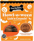 Three Bakery Howl-O-Ween Lick'n Crunch! Sandwich - Carob & Pumpkin Spice Flavored Treats, Puppy for Halloween, Training Treats, Holiday