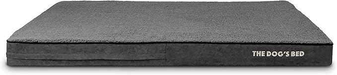 The Dog’s Bed Replacement Outer Cover, Plush Fabric, Grey, XXL, 4-Inch
