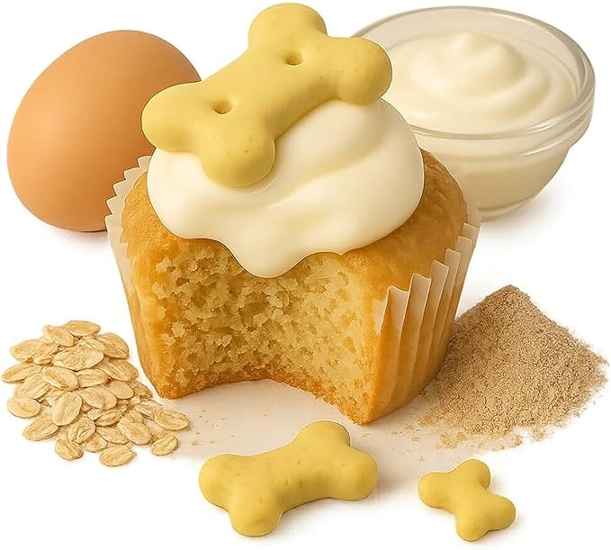 Puppin Mini Cupcake Dog Treat - 6 Pack, Quality Baked Goods for Your Furry Friends, Natural, Soft Cake, Pet Reward, Party Snack