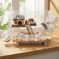 Loungewave Acrylic Hamster Cage, 8 in 1 Gerbil Cage with Accessories, Dwarf Hamster Cage with Full Transparent Viewing, Clear View Inside Easy to Clean, Excellent Ventilation, Mushroom House Style