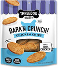 Three Dog Bakery Bark'N Crunch! Chicken Chips with 100% Real Chicken - 8 oz - Crunchy Treats for Dogs - High Protein Dog Snacks - Grain Free, No Corn or Soy, Single Ingredient Treats