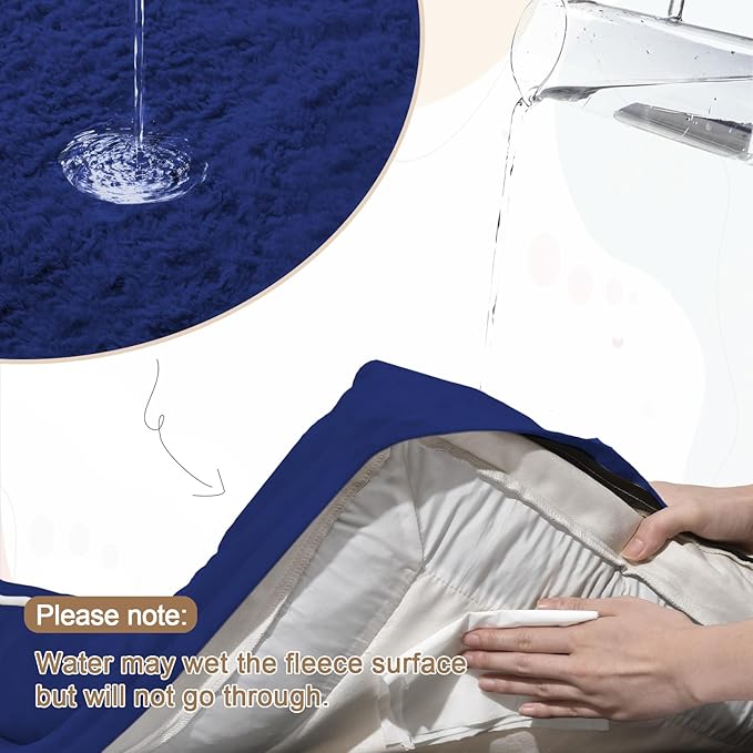 Jumbo Dog Beds for Extra Large Dogs, Waterproof Orthopedic Egg Crate Foam Dog Bed with Removable Bolster Washable Cover, Non-Slip Big Pet Couch for Extra Large Dogs, Blue